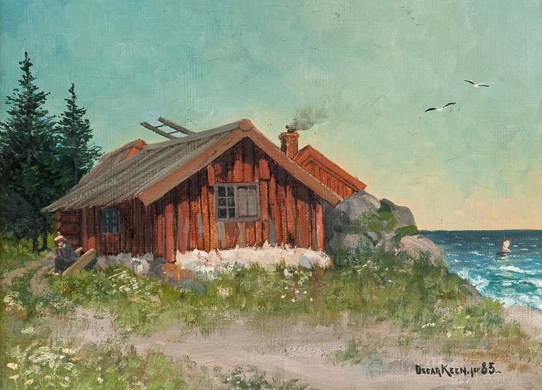 Oscar Keen, A RED CABIN.