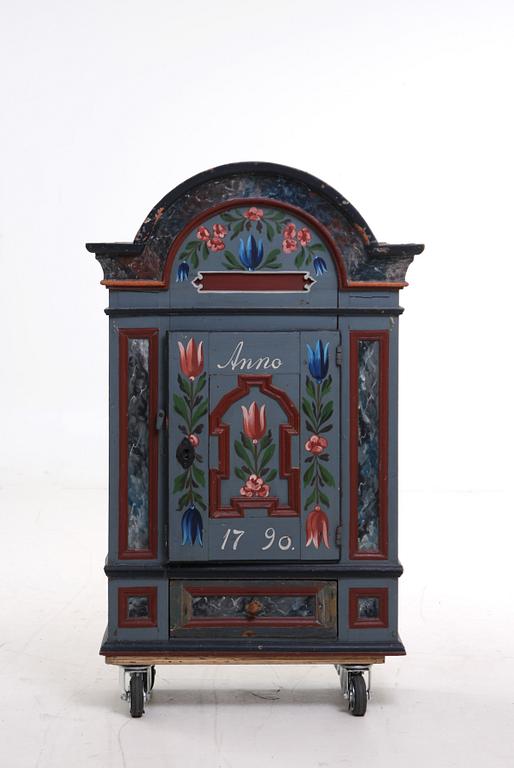 VÄGGSKÅP, allmoge, 1700/1800-tal.