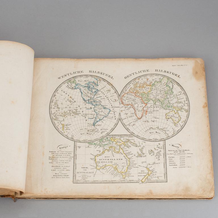 ATLAS, "Stieler´s Schul-Atlas", 1800-talets mitt.