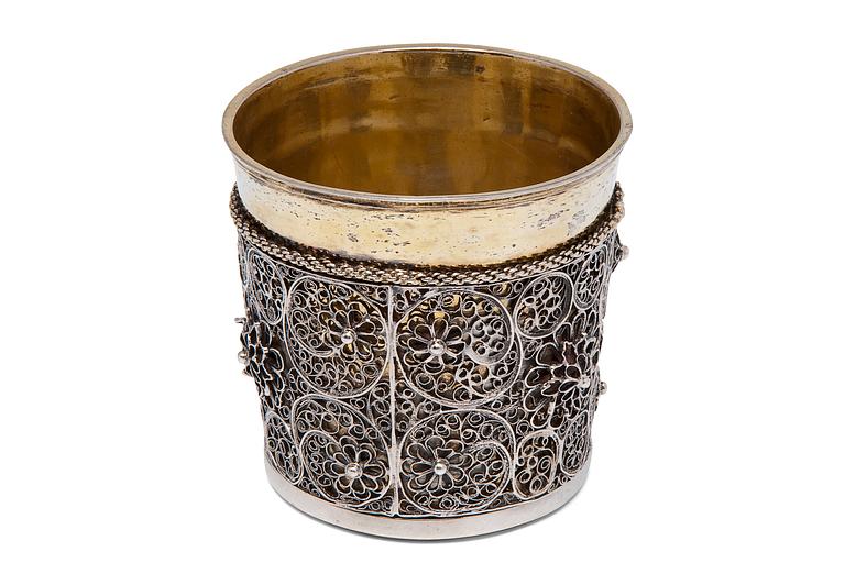 A FILIGREE CUP.