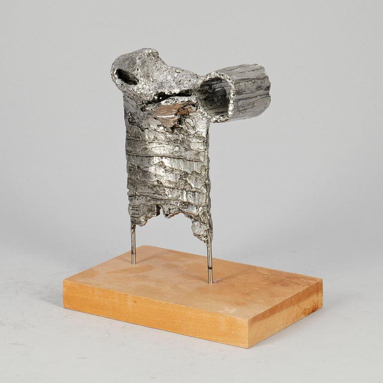 ÅKE LAGERBERG, skulptur, försilvrad metall, sign o dat 1964.