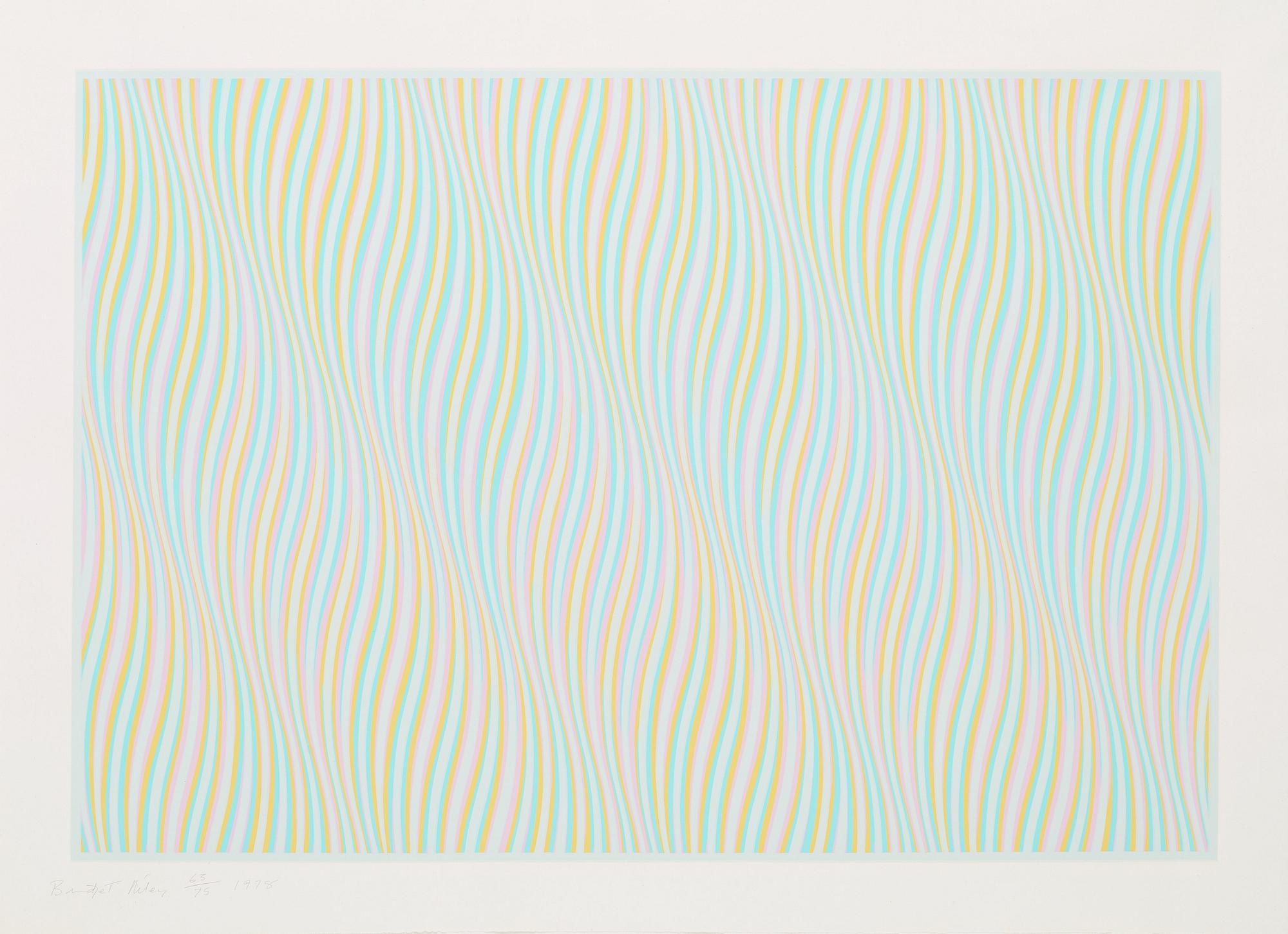 Bridget Riley, "Untitled Bleu".