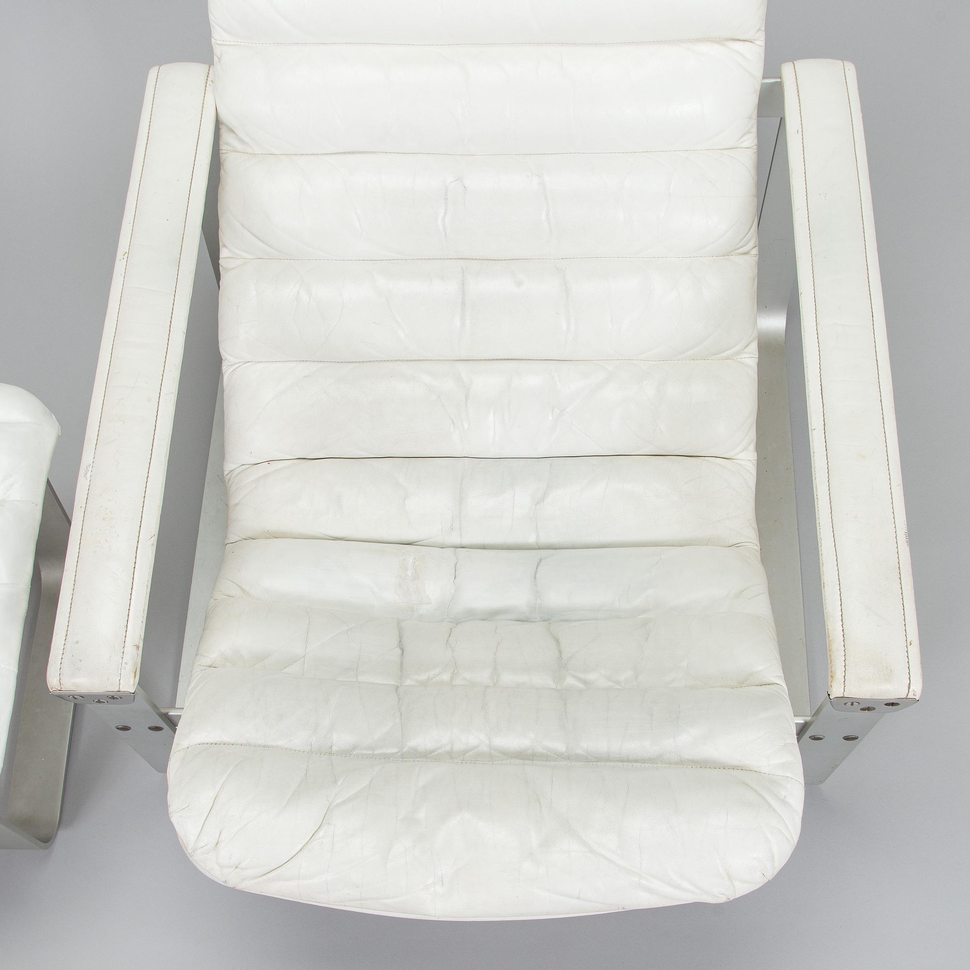 Ilmari Lappalainen, a "Pulkka" easy chair and ottoman for Asko, designed year 1968.