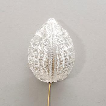 Carl Fagerlund, vägglampa, Orrefors, 1950-tal.