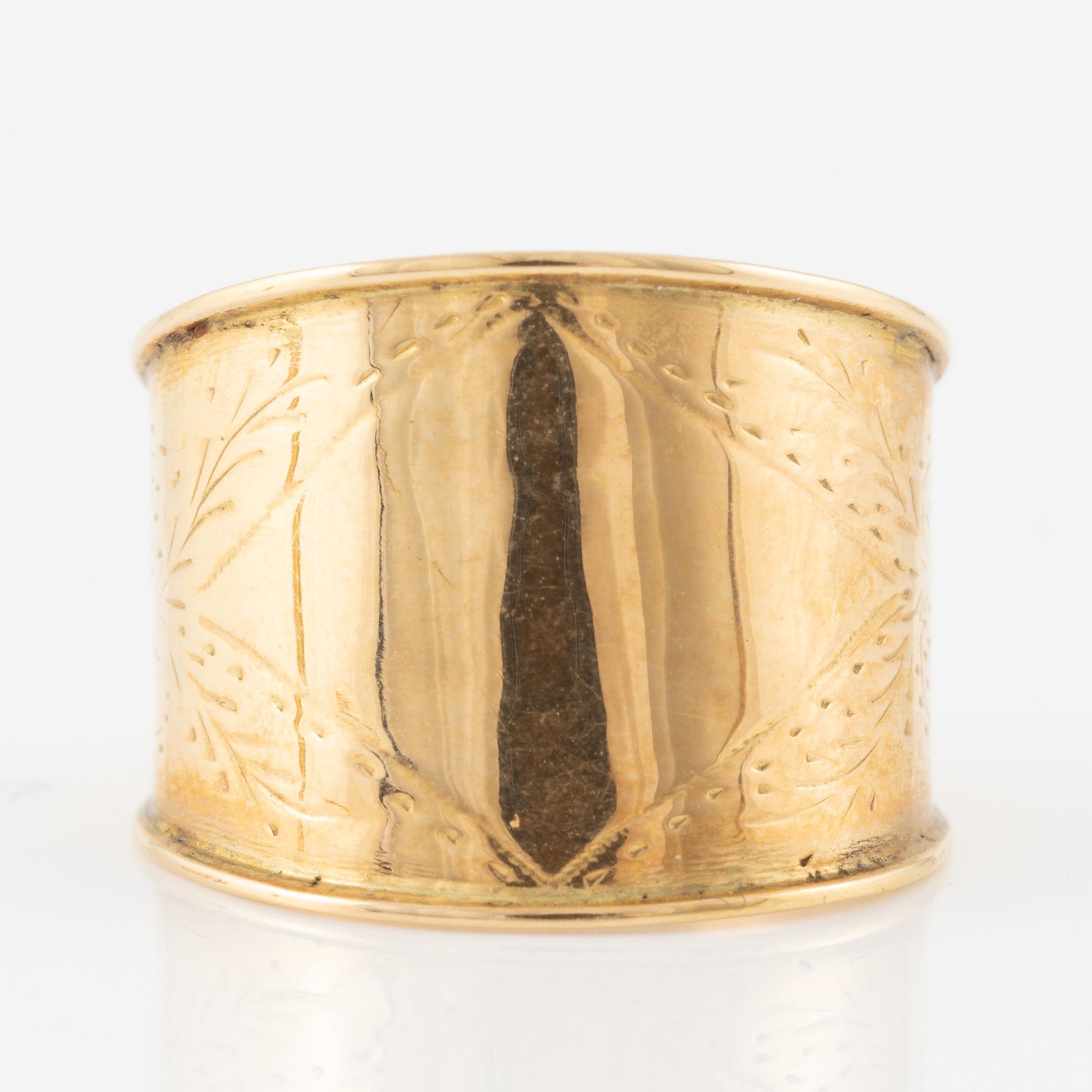 Thimble, ring, sleeve, 18K gold.