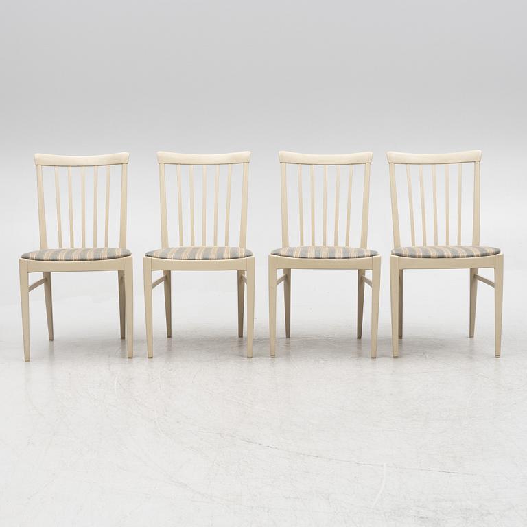 Carl Malmsten, a set of four 'Herrgården' chairs, Bodafors, second half of the 20th century.