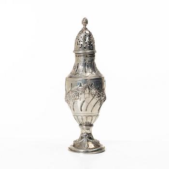 Sugar caster, silver, Louis XVI style, early 20th century.
