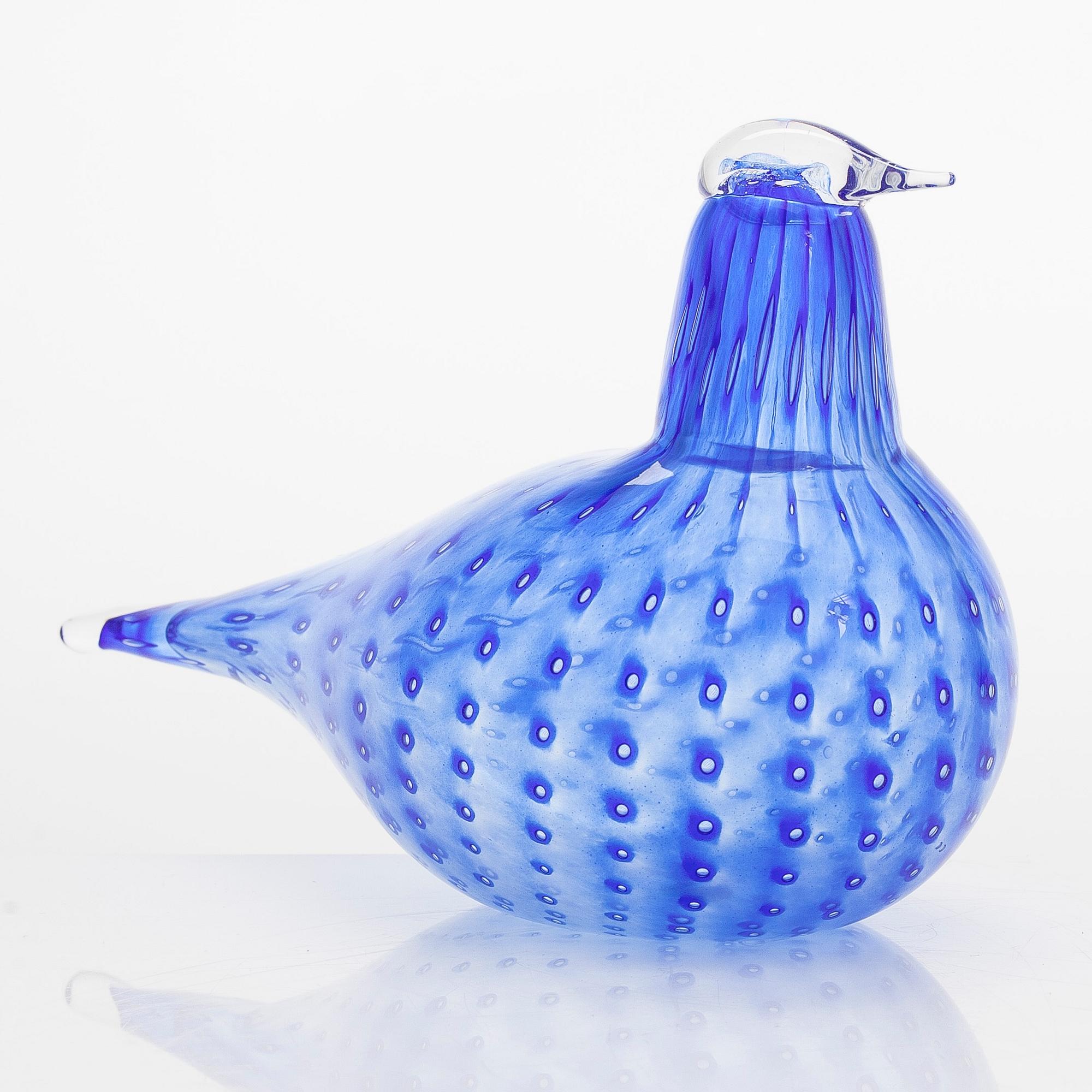 Oiva Toikka, a glass bird, signed O. Toikka Nuutajärvi Stora Enso oyj. Iittala 2008.