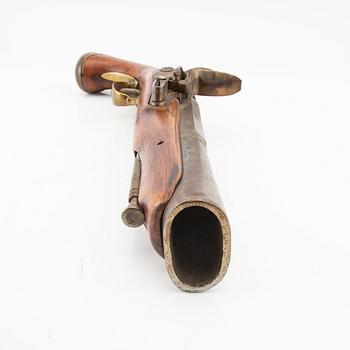 Pistoltrombon med flintlås, 1700- / 1800-talsmodell, senare tillverkning.