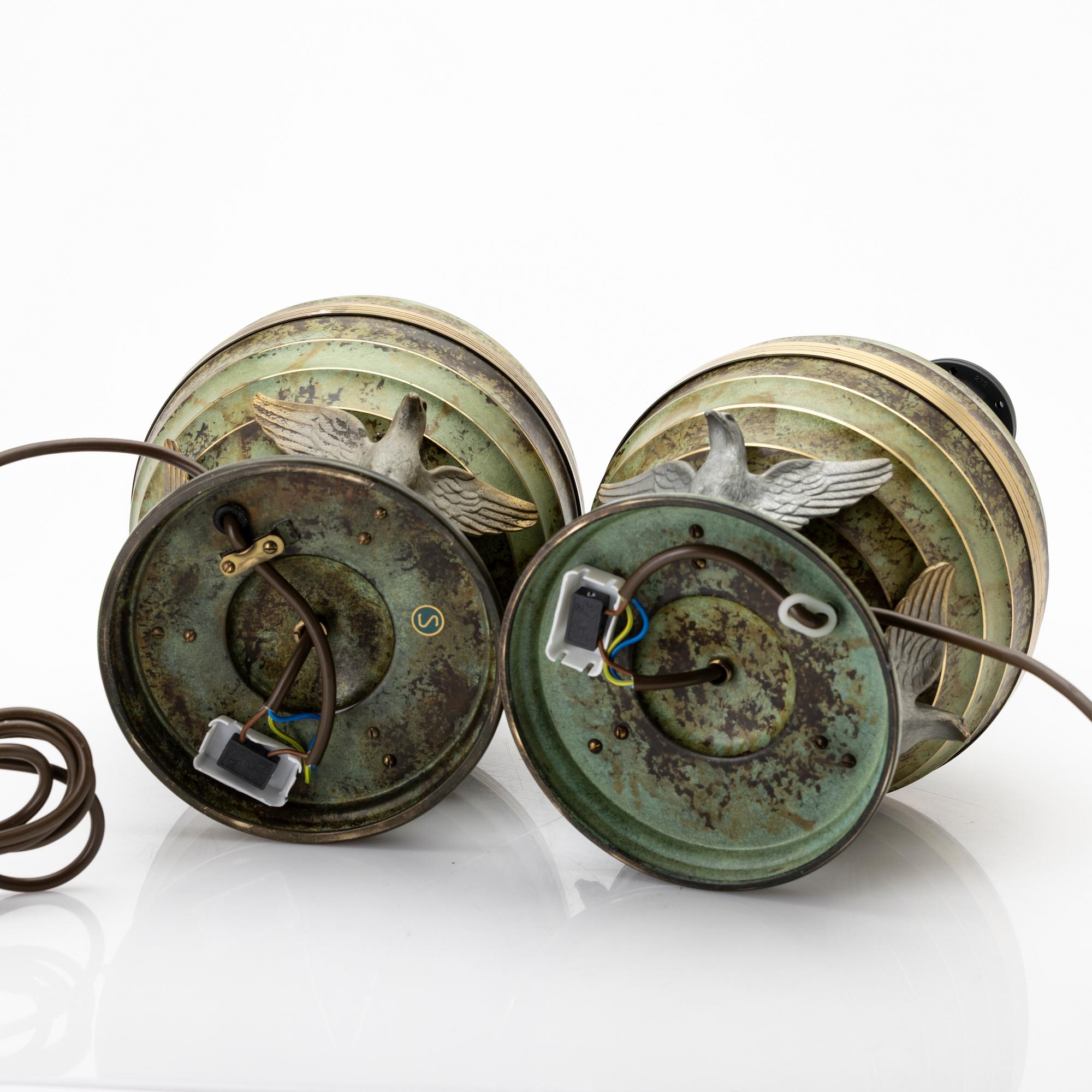 A pair of table lamps, Svenska Metallverken, 1930s/40s.