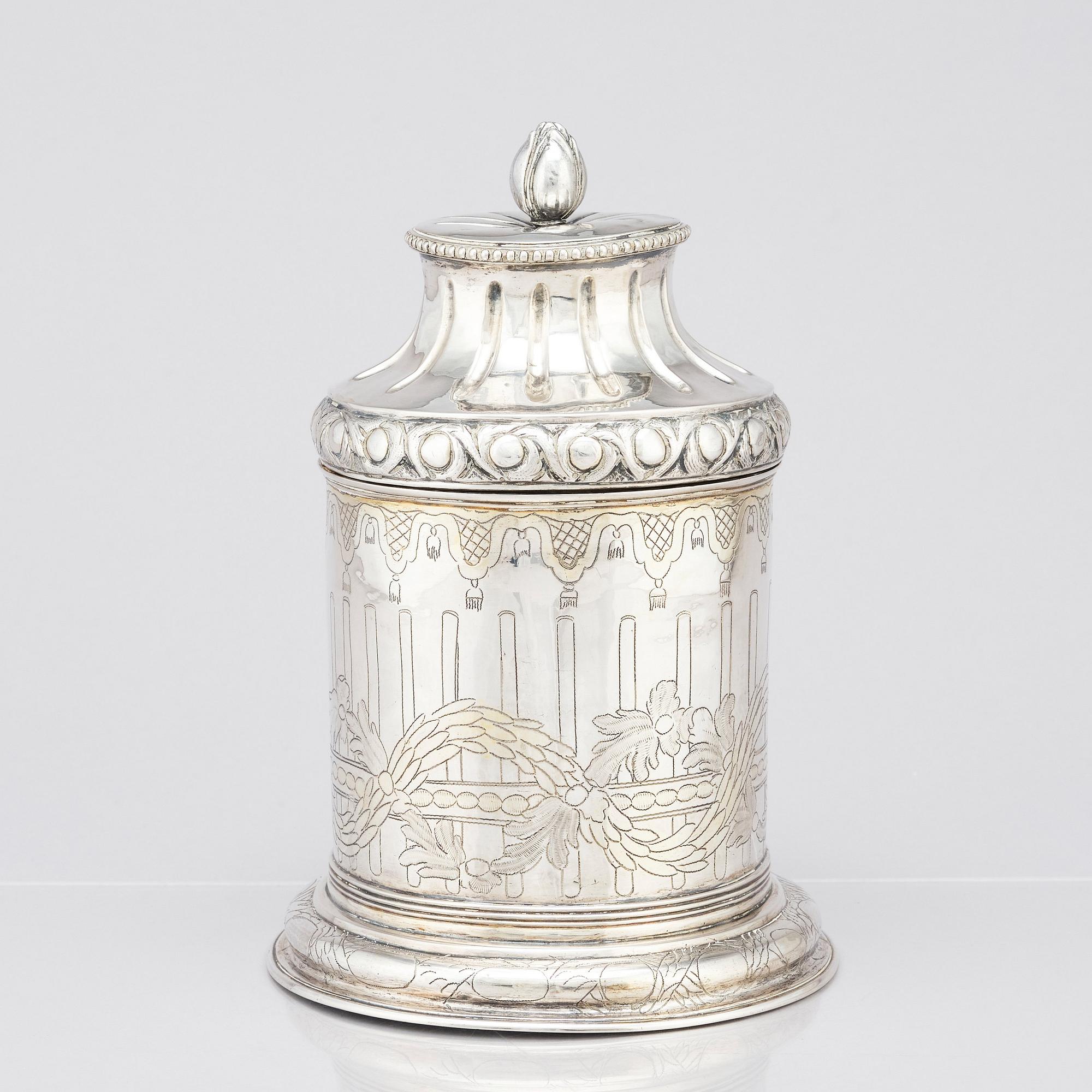 A Swedish 18th century silver tankard, possibly mark of Erik Löfgren (Umeå 1786-1796), 1786.