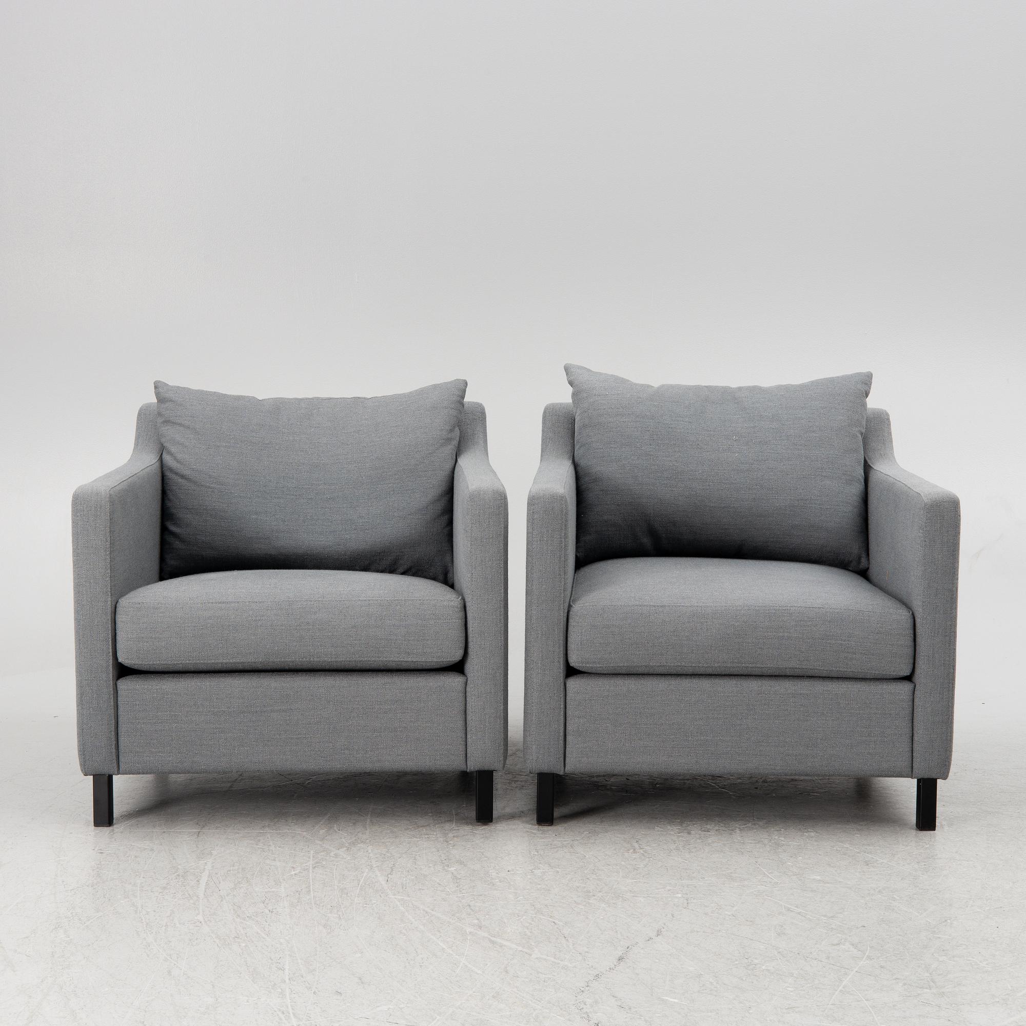 Armchairs, a pair, Slettvoll, Norway.