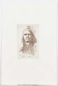 Hugo Simberg, linjeetsning, ej signerad.