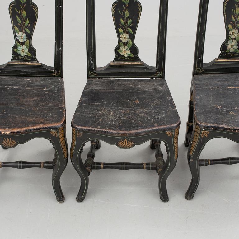 STOLAR, 3 st, senbarock, 1700-tal.