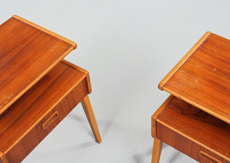 SÄNGBORD, ett par, 1950/60-tal.