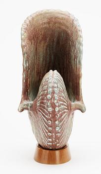 A Gunnar Nylund stoneware sculpture of a seashell, Rörstrand.