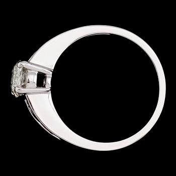RING, 18 k vitguld, briljantslipade diamanter tot ca 0.87 ct.