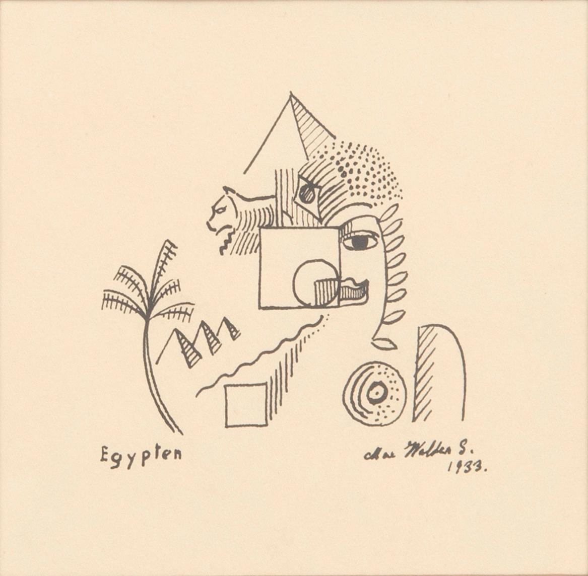 Max Walter Svanberg, ink signed and dated 1933.