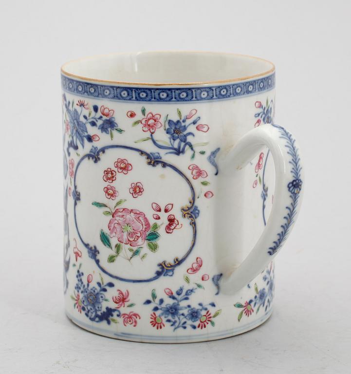 MUGG, porslin, Kina, Qianlong 1736-1795.