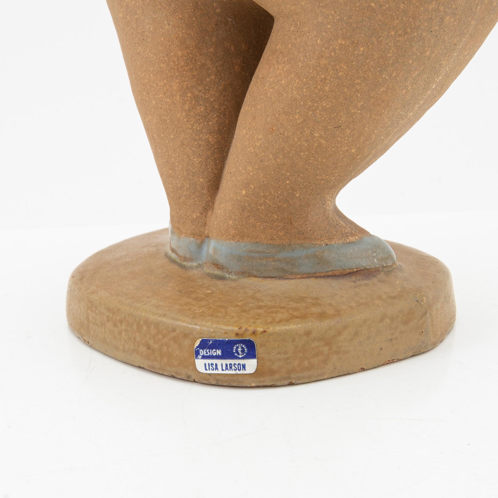 Lisa Larson, figurin, stengods, "Dora", ur serien "ABC-flickor", Gustavsberg.