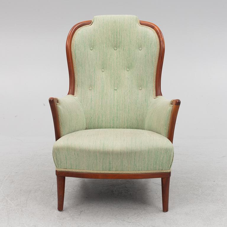 Carl Malmsten, fåtölj, "Vår fru", OH Sjögren, Tranås 1900-talets andra hälft.