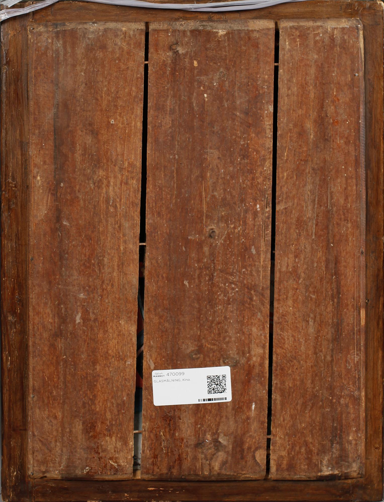 GLASMÅLNING, Kina, 1800-tal.