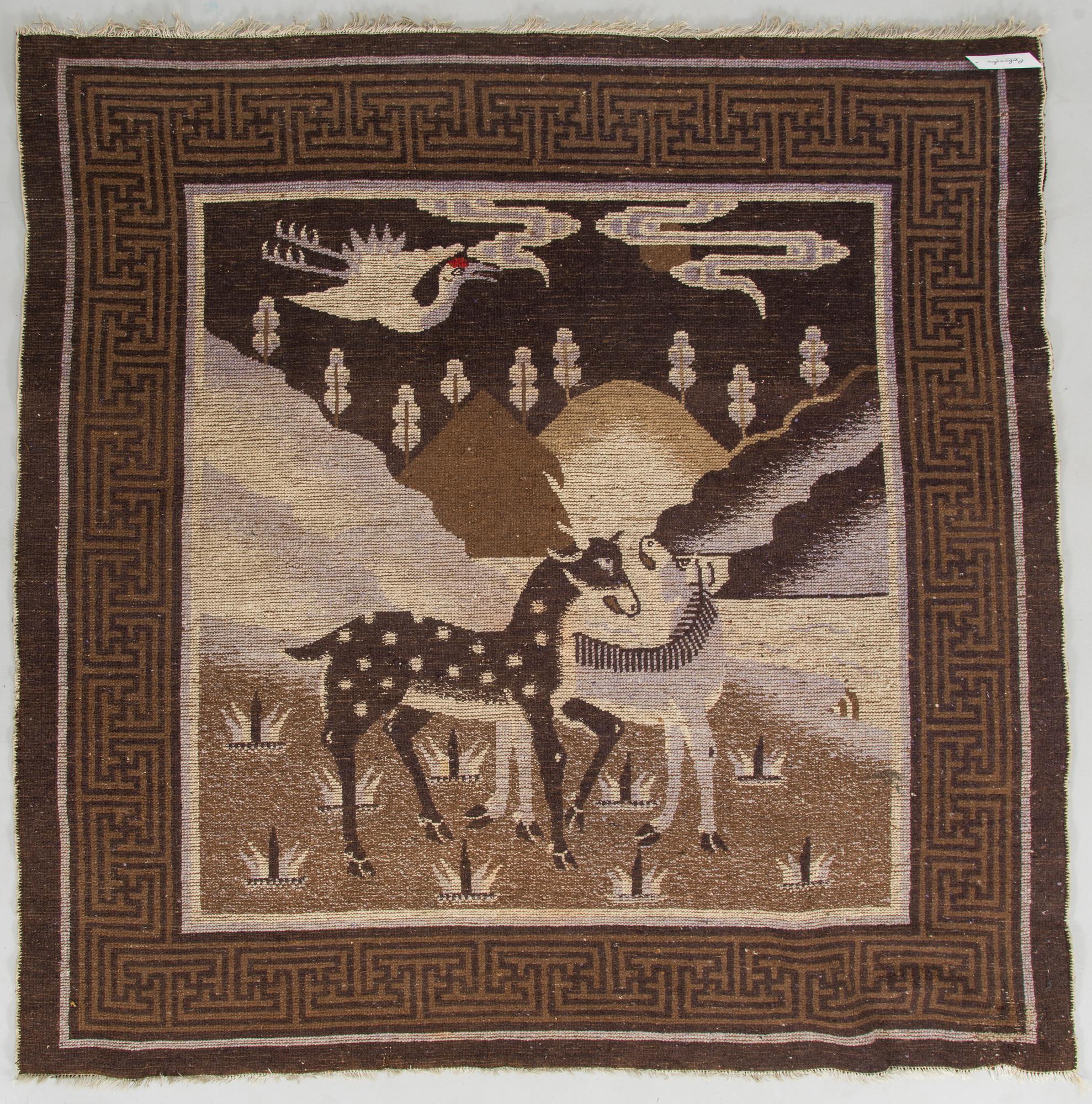 Antique Baotou rug, China, circa 1900.