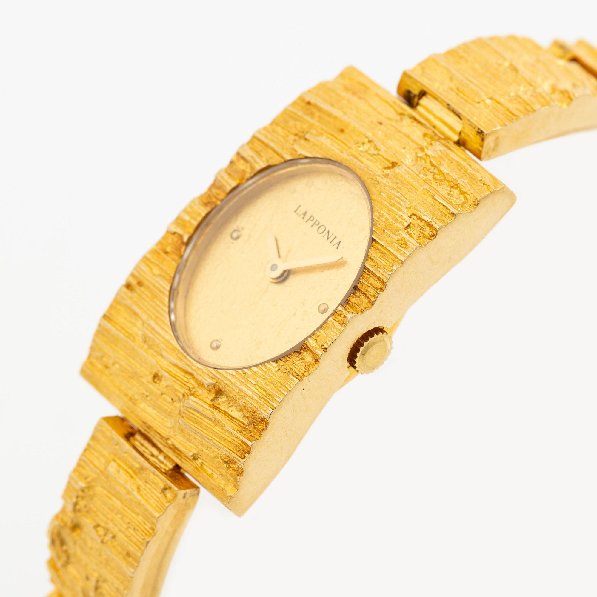 Björn Weckström, armbandsur, 18K guld, Finland 1980. För Lapponia.