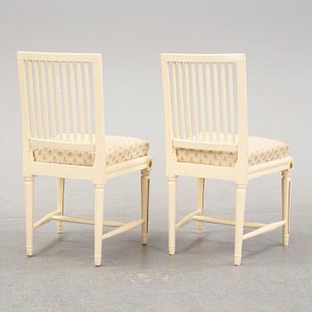 Stolar, sex stycken, gustaviansk stil, 1800-tal.