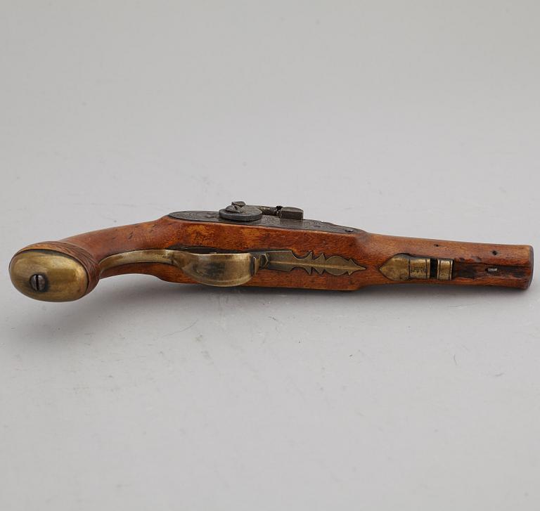 SLAGLÅSPISTOLER, 3 st, 1800-tal.