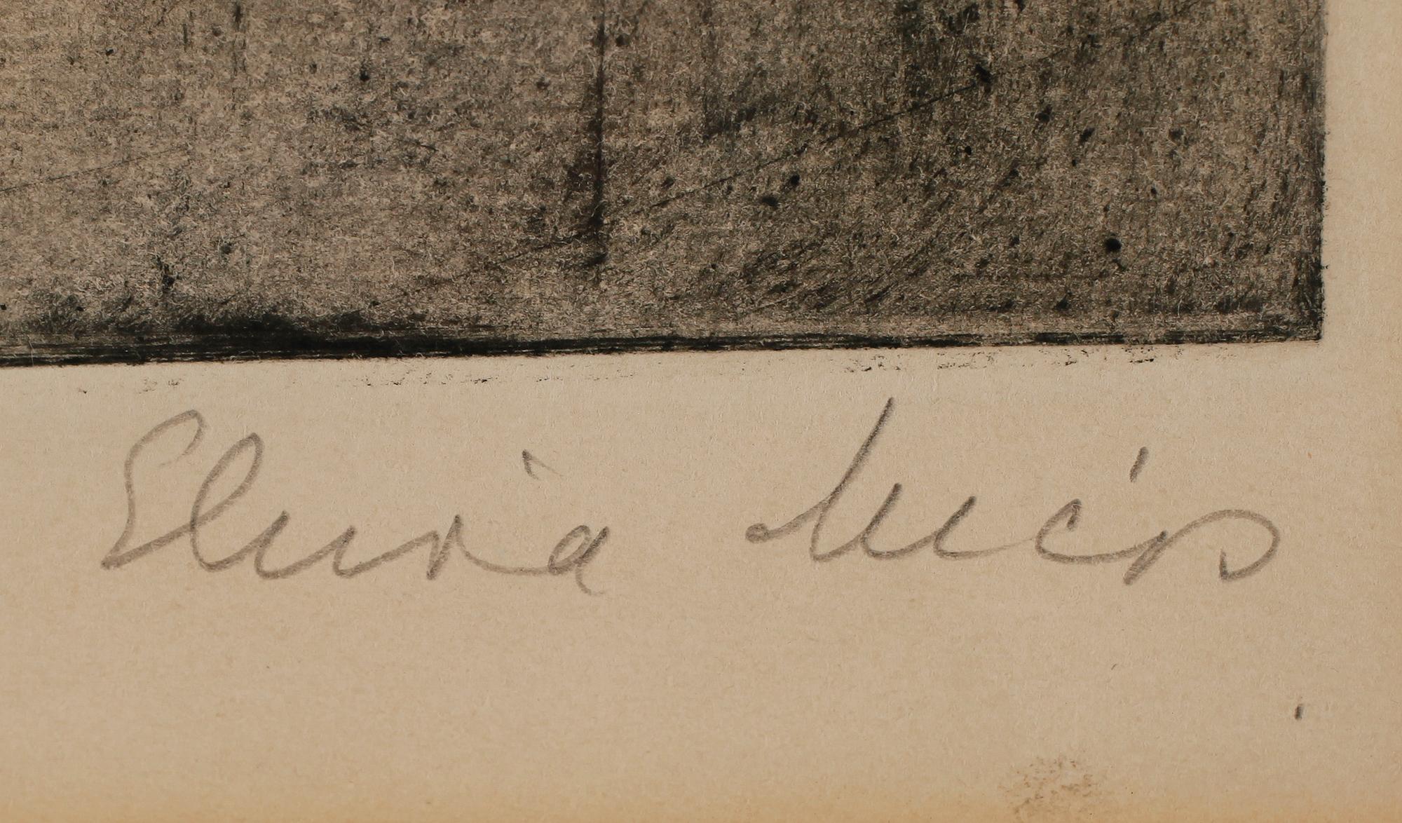 ELVIRA MICOS, etsning, signerad, numerad 1/10.