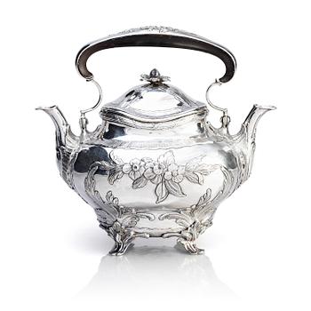 A Swedish Rococo double-spouted Rococo silver teapot, mark of Bengt Hafrin, Gothenburg 1770.