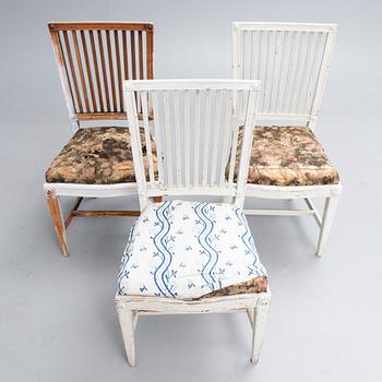 THREE SIGNED GUSTAVIAN CHAIRS BY EPHRAIM STÅHL.