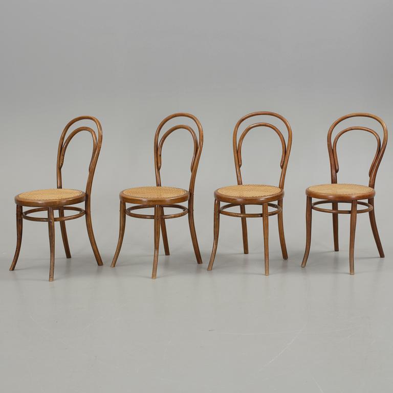 STOLAR, 4 st, en märkt Thonet, 1900-talets början.