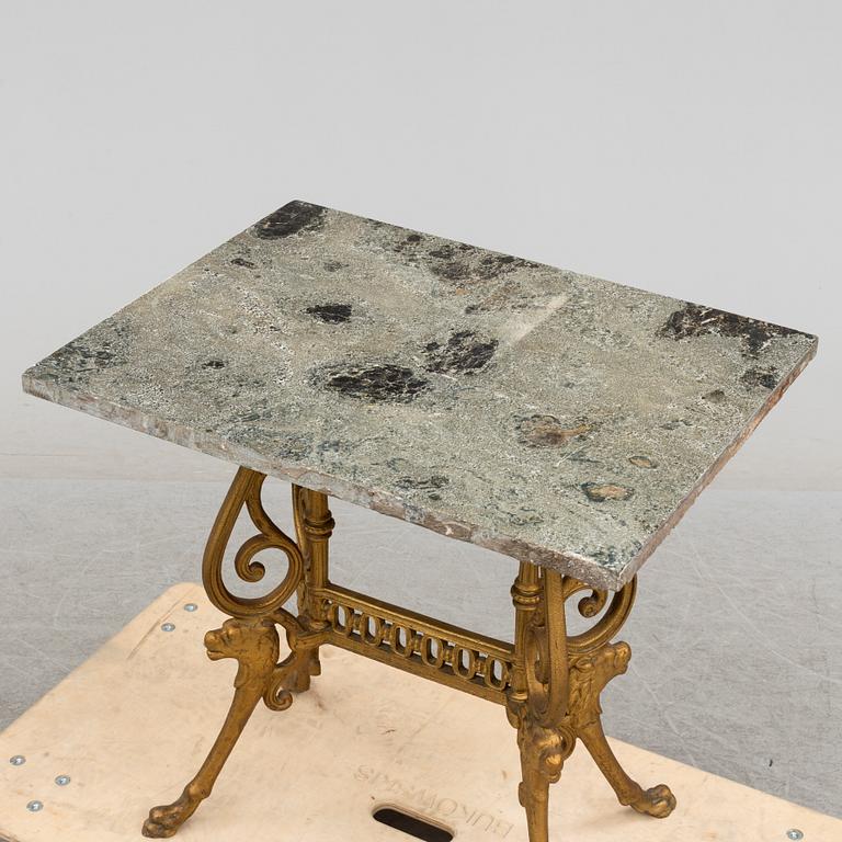 A late 19th century garden table.