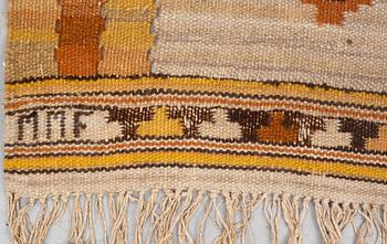 Märta Måås-Fjetterström, a drape, "Gula Dubbelkorset", flat weave, ca 235,5-239 x 154-155,5 cm, signed MMF.