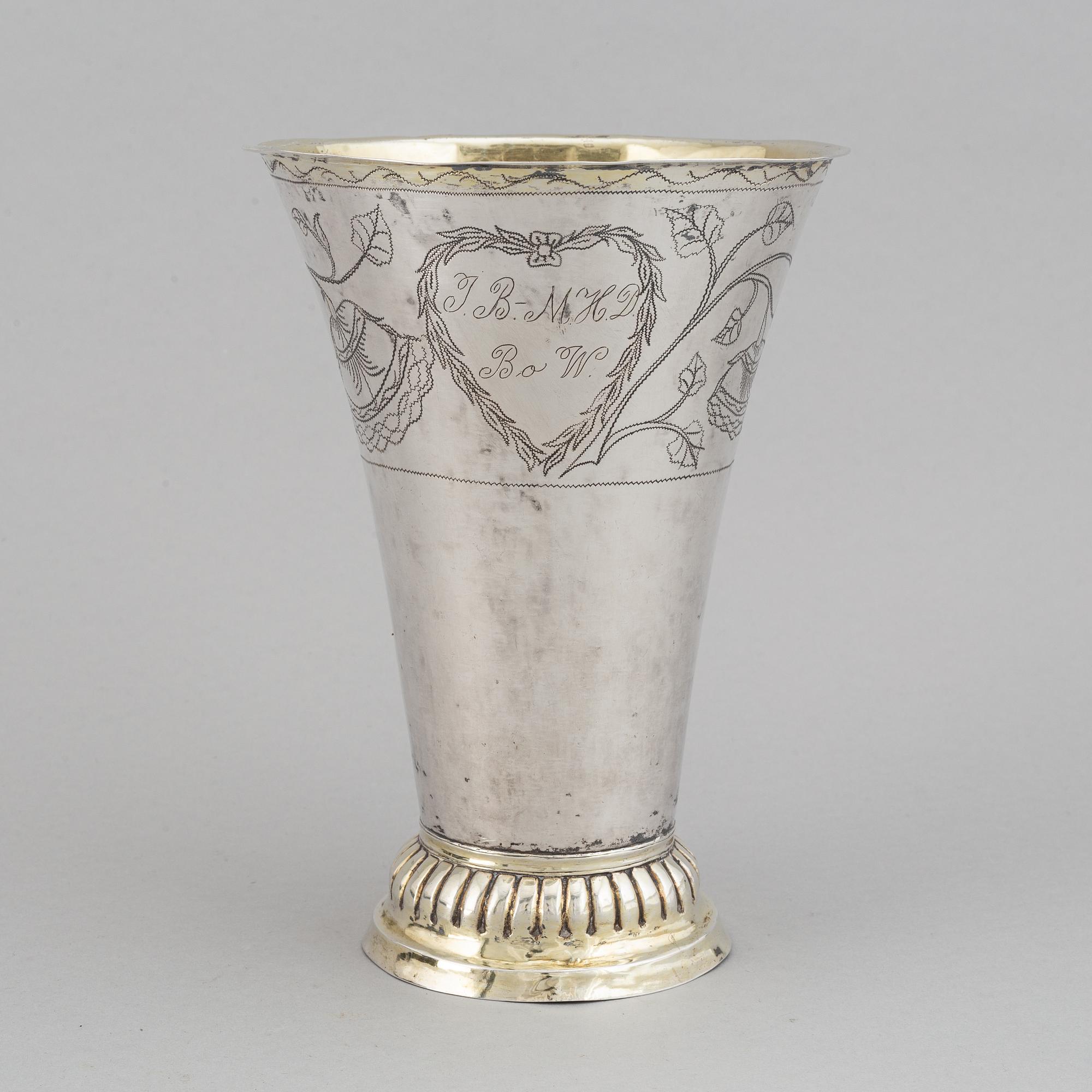 Johan Petter Molér, bägare, silver, (verksam i Visby) 1820.