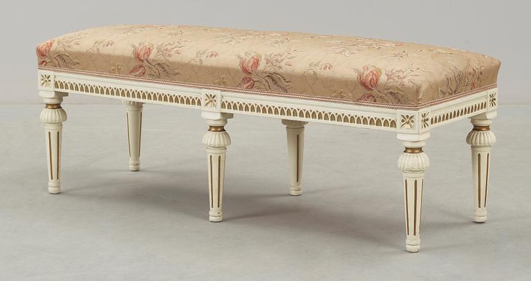 TABURETT, gustaviansk stil, 1900-tal.