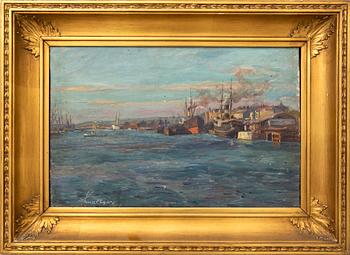 Justus Lundegård, olja på duk signerad.