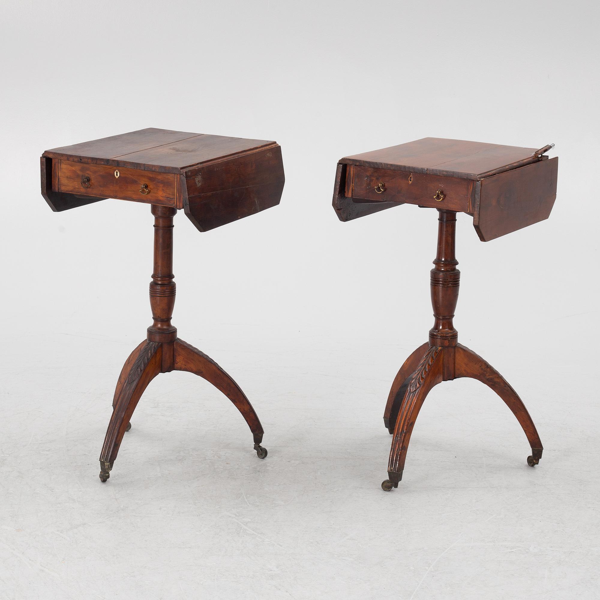 A pair of tables, England, early 19th century.