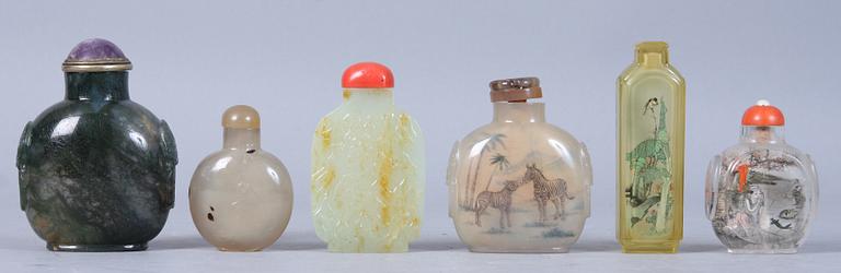 SNUSFLASKOR, 6 st, orientaliska, 1900-tal.