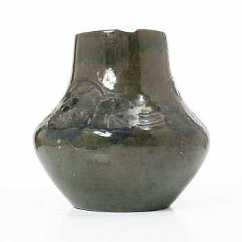 Hilma Persson-Hjelm, Vase, glazed earthenware, made in the artist’s own studio, Arvika, 1912, Art Nouveau. No. 1937.