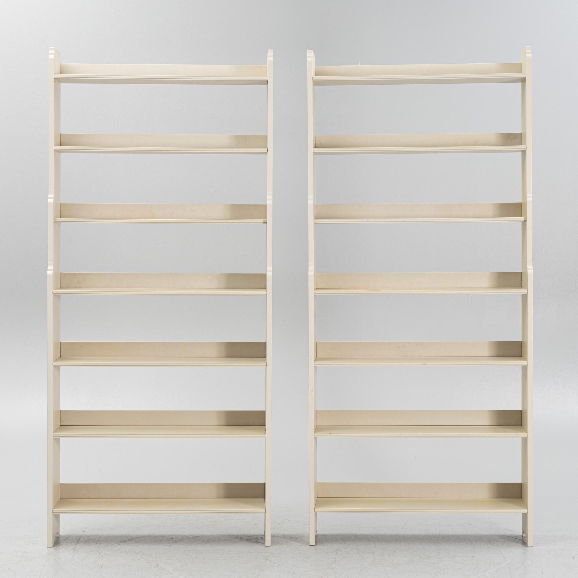 Bokhyllor, ett par, "Ekolsund", IKEA:s 1700-talsserie, 1990-tal.