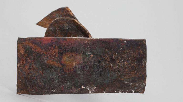 KAARINA TARKKA, skulptur, brons, märkt unicum, signerad och daterad 1989.