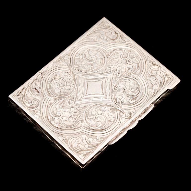 DOSA, silver, med 13 fasettslipade ametister, 1900-talets första hälft. Total vikt ca 112 g.