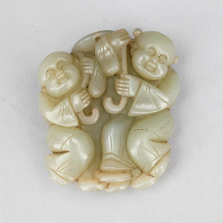 SKULPTUR, Jade, Kina, 1900-tal.