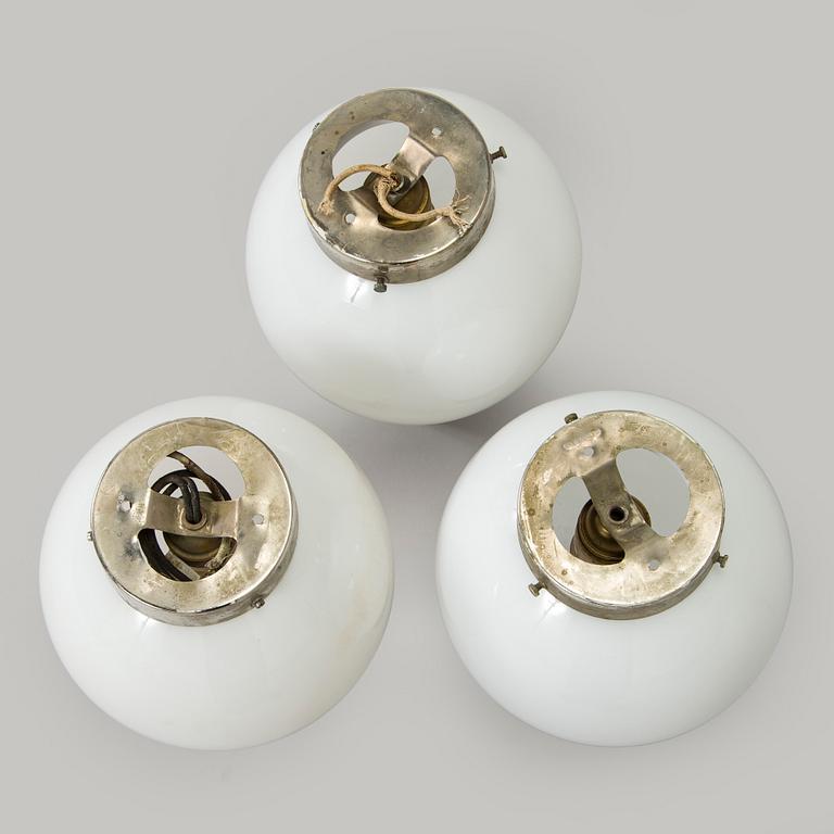 Paavo Tynell, a set of three 1930s ceiling lamps '2008' for Taito Oy.