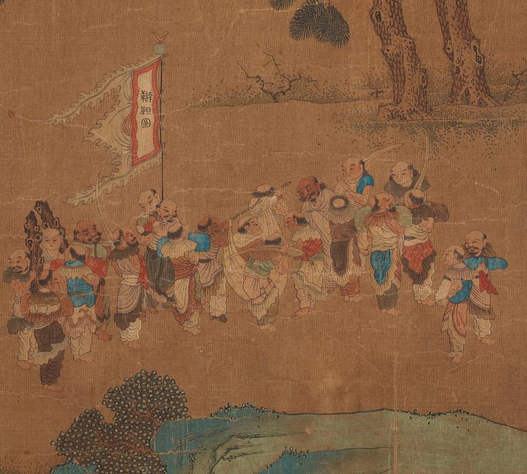 A Chinese album with paintings of Envoys Presenting Tribute  职贡图(Zhigong tu), probably 17thCentury, after an old master.