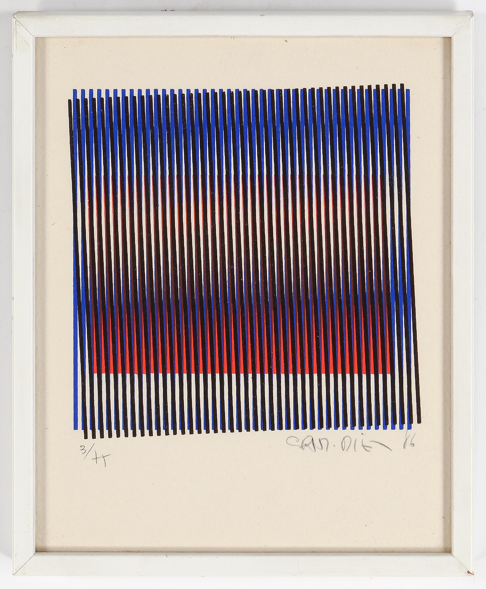 CARLOS CRUZ-DIEZ, färgserigrafi, signerad och daterad (19)86, otydligt numrerad.