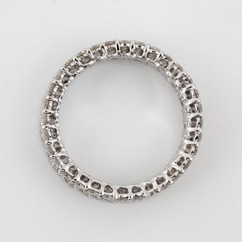 RING, white gold with round diamonds circa 3.02 cts.